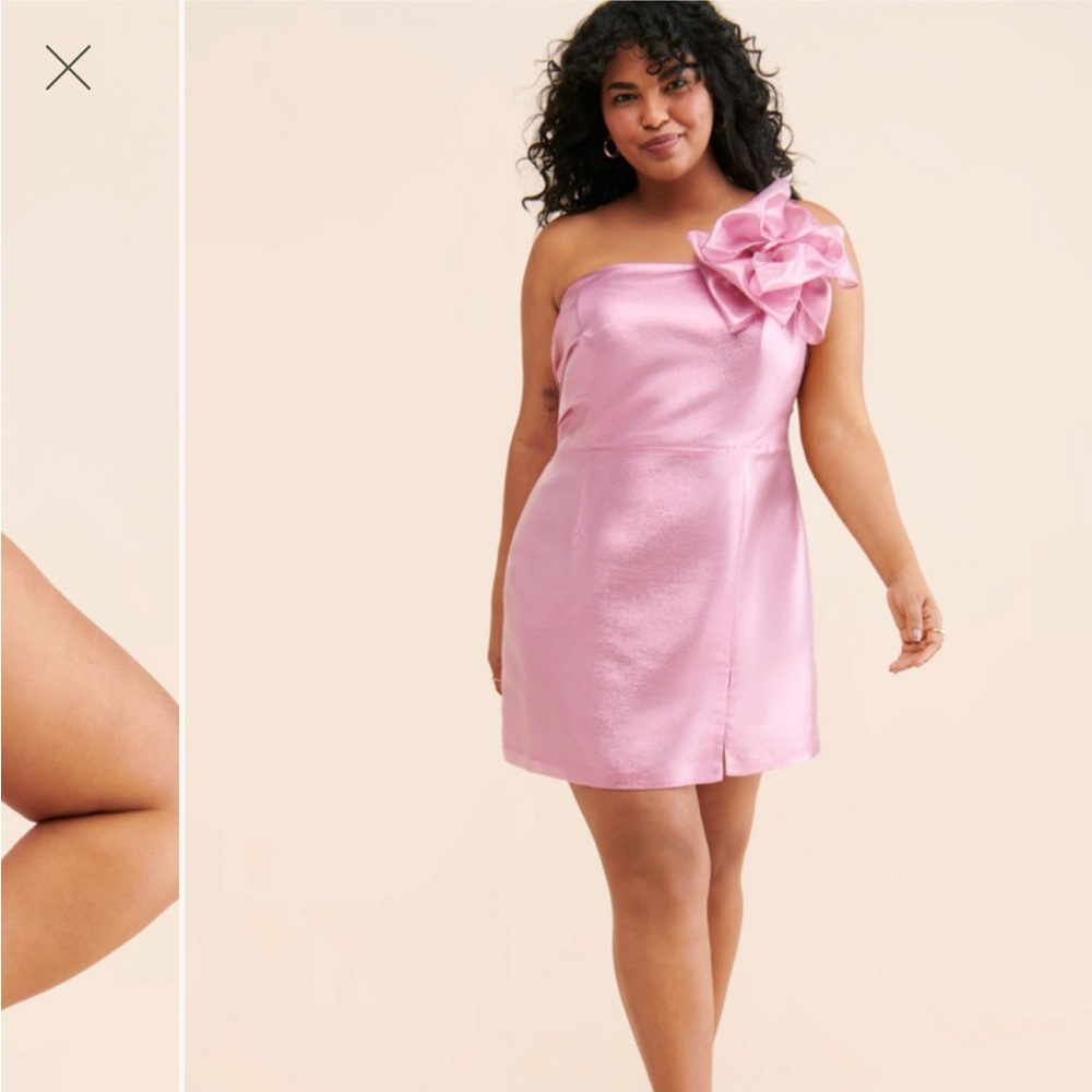 Metallic bow mini dress